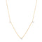 14kt Gold White Sapphire Drop Necklace